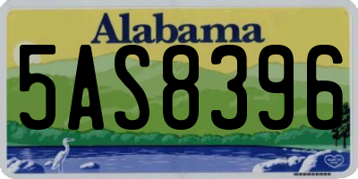 AL license plate 5AS8396