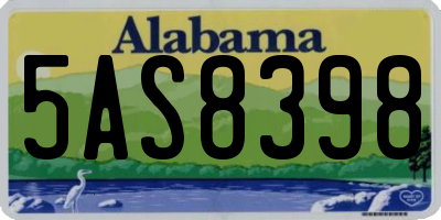 AL license plate 5AS8398