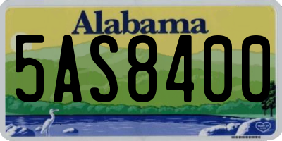 AL license plate 5AS8400