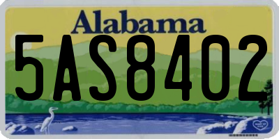 AL license plate 5AS8402