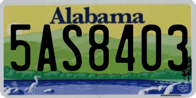 AL license plate 5AS8403