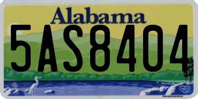 AL license plate 5AS8404