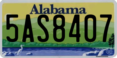 AL license plate 5AS8407