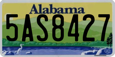 AL license plate 5AS8427