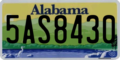 AL license plate 5AS8430