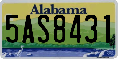 AL license plate 5AS8431