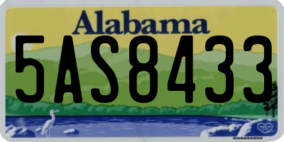 AL license plate 5AS8433