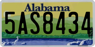 AL license plate 5AS8434