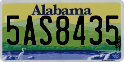 AL license plate 5AS8435