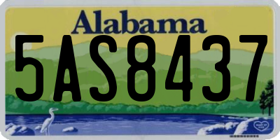 AL license plate 5AS8437