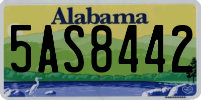 AL license plate 5AS8442