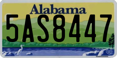AL license plate 5AS8447