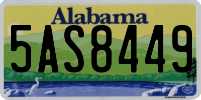 AL license plate 5AS8449