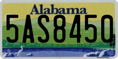 AL license plate 5AS8450