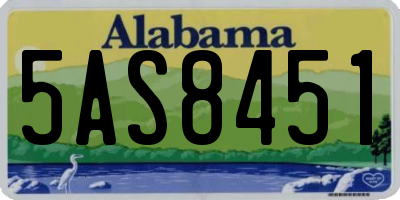 AL license plate 5AS8451