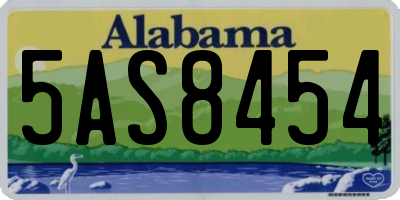 AL license plate 5AS8454