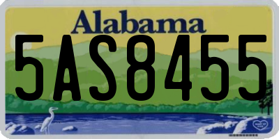 AL license plate 5AS8455