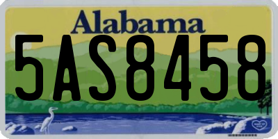 AL license plate 5AS8458