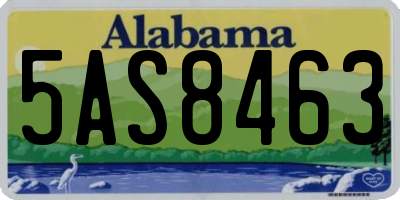 AL license plate 5AS8463