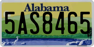 AL license plate 5AS8465