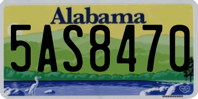 AL license plate 5AS8470