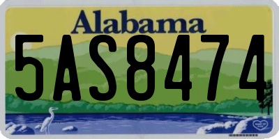 AL license plate 5AS8474