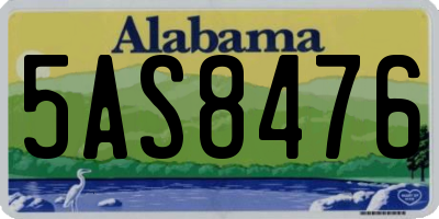 AL license plate 5AS8476