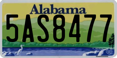 AL license plate 5AS8477
