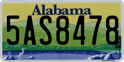AL license plate 5AS8478