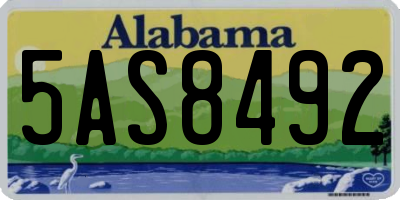 AL license plate 5AS8492