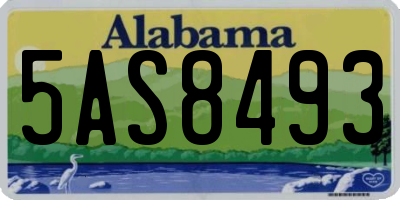 AL license plate 5AS8493