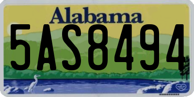 AL license plate 5AS8494