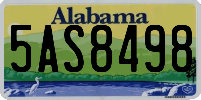 AL license plate 5AS8498