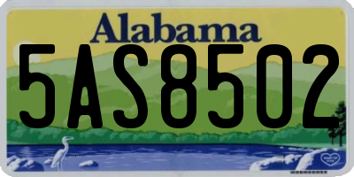AL license plate 5AS8502