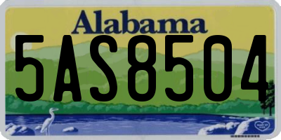 AL license plate 5AS8504