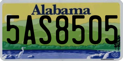 AL license plate 5AS8505
