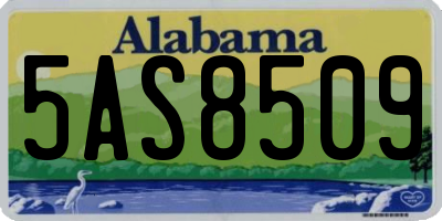 AL license plate 5AS8509