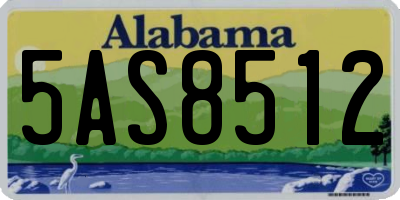 AL license plate 5AS8512