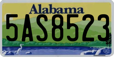 AL license plate 5AS8523
