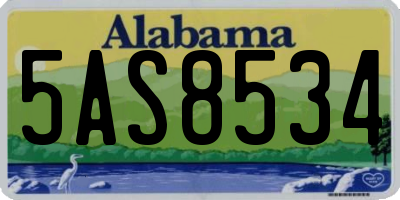 AL license plate 5AS8534
