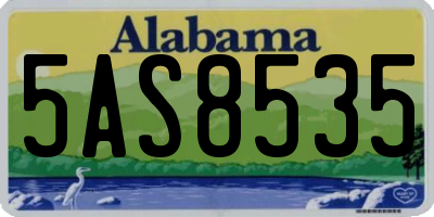 AL license plate 5AS8535