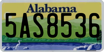 AL license plate 5AS8536