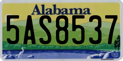AL license plate 5AS8537