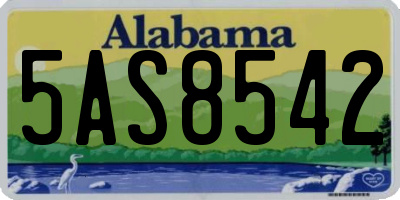 AL license plate 5AS8542