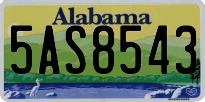 AL license plate 5AS8543