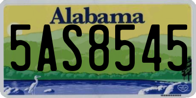 AL license plate 5AS8545