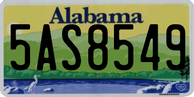 AL license plate 5AS8549