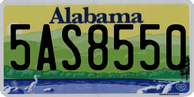 AL license plate 5AS8550