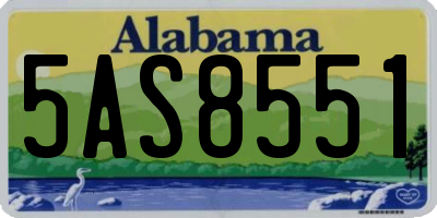 AL license plate 5AS8551