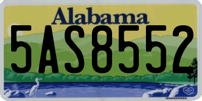 AL license plate 5AS8552